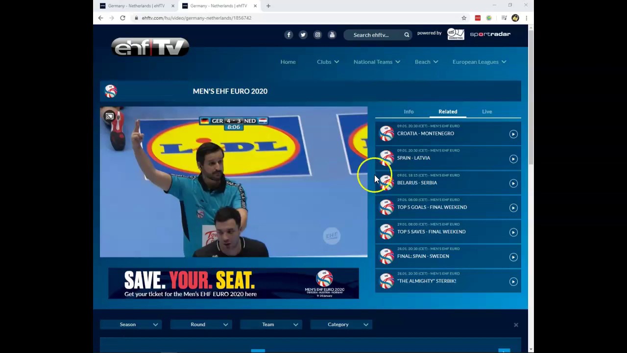 How To Watch Handball European Championship 2020 Online Youtube