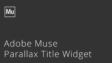 Adobe Muse Parallax Title Widget