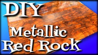 DIY Metallic Red Rock with Epoxy