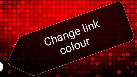 How to change link colour in Webpage || 22 ||HTML in telugu