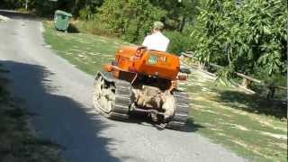 trattore tractor  fiat 312c  per le vie di mandasco .. con la legna .... autista jacopo 2