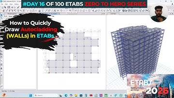 How to Draw AUTOCLADDING (WALLS) IN ETABS
