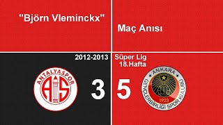 "Björn Vleminckx" Antalyaspor 3-5 Gençlerbirliği Maç Anısı -20.01.2013 - 2012-2013 Sezonu 18. Hafta