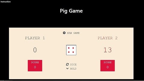 Pig Game using JavaScript
