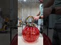 The Iconic Orange And Green Glass Pumpkin #glassblowing #satisfyling #glassart #glassart