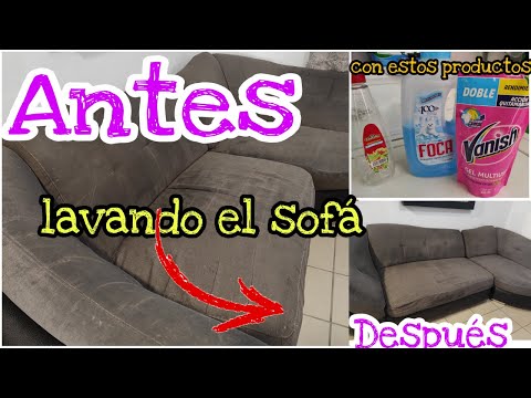 LAVANDO EL SOFA CON ESTOS 3 PRODUCTOS / VANISH, VINAGRE, Y FOCA ESTABA MUY SUCIO.