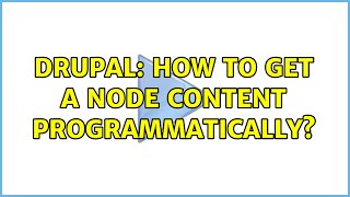 Celebrity Drupal: How to get a node content programmatically? Net Worth