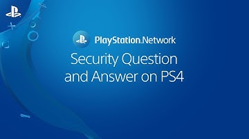 Choosing a security question and answer on PS4
