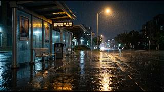 lofi midnight bus station | quiet city ambience beats to relax/study to screenshot 2