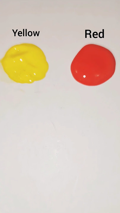 What does mixing yellow and red make?#red#yellow#orange#color#paint#acrylicpaints#youtubeshorts
