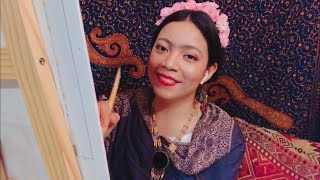 ASMR Frida Kahlo Doing Your Portrait 🎨 Roleplay *Soft Spoken & Brushing Sounds* screenshot 1