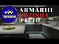 +99 Modelos Modernos de Armário de Cozinha Cor Preto e Branco