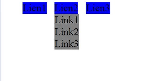 Menu Déroulant  HTML5/CSS3