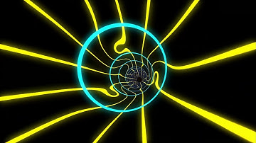 VJ LOOP NEON Teal & Yellow Tunnel Abstract Background Video Simple Lines Pattern Free 4k Screensaver