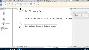 TẠO FAMILY LEVER HEAD,, GRID HEAD, VẼ HỆ  LƯỚI TRỤC- REVIT ARCHITECTURE