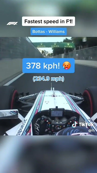 The Highest Speed EVER in Formula 1 378 Kph! 🥵 #Shorts 