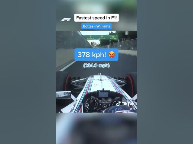 fastest F1 Top Speed ever ( 378km)