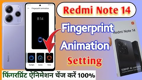 Redmi Note 14 5g change fingerprint animation setting/ how to fingerprint animation in redmi note 14