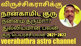 விருச்சிகராசி நான்காமிட குரு நன்மை தருமா!!?குருபெயர்ச்சி பலன்-2021/viruchugam gurupeyarchi-2021