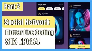 [Flutter] Flutter Live Coding EP684 (Social Network App Part 2) Profile