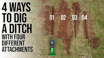FASTEST WAY TO DIG A DITCH? WE TRY 4 DIFFERENT ATTACHMENTS.