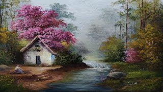 How I Paint Landscape Just By 4 Colors Oil Painting Landscape Step By Step 39 By Yasser Fayad