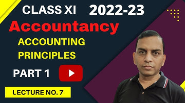 Class11 Accounts (2022-23) Chapter 3 Accounting Principles Part 1 Important Concepts
