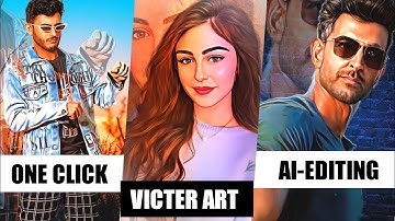 100%Create Victor Art Image Just One Click | Cartoon Photo Editing in mobile Al Avatar Photo Editing