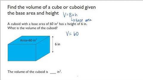 Find the volume of a cube or cuboid given the base area and height