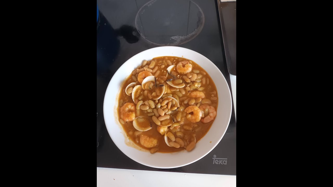 Verdinas o fabinas con almejas y langostinos | Desde Asturias con amor