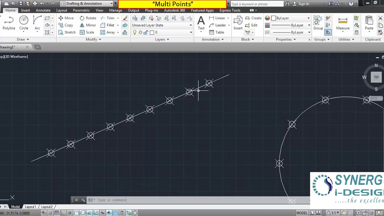 AutoCAD---Lec-031  How to create MULTIPLE POINTS