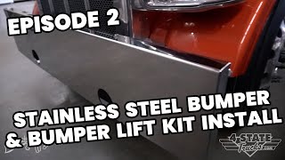'Ranch Hand' Peterbilt 389 Installs  Stainless Steel Bumper & Bumper Lift Kit  EP 2