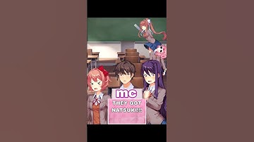 when no one awnsers #monika #sayori #yuri #natsuki #mc #ddlc #shorts