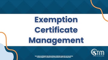 Exemption Certificate Management