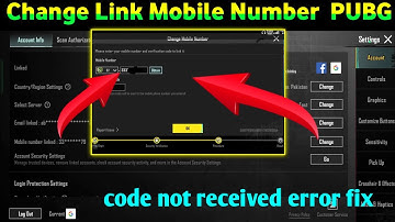 Change Linked Mobile Number in PUBG | Code Not Received Problem Fix | Security Verification Error