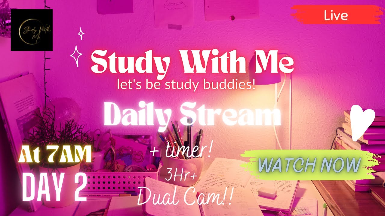 Study With Me | Daily Live Stream | Live Class | Week 2 | Day#2 | - YouTube