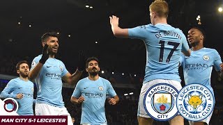 Aguero and de bruyne destroy leicester | man city 5-1