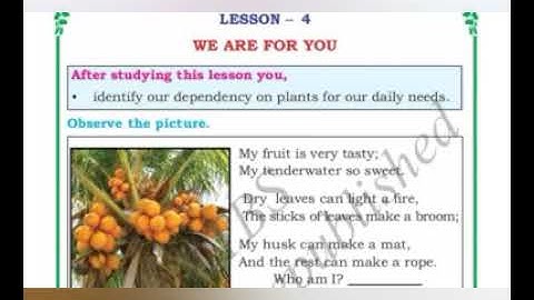 2nd standard Evs chapter. 4.We  are for you.