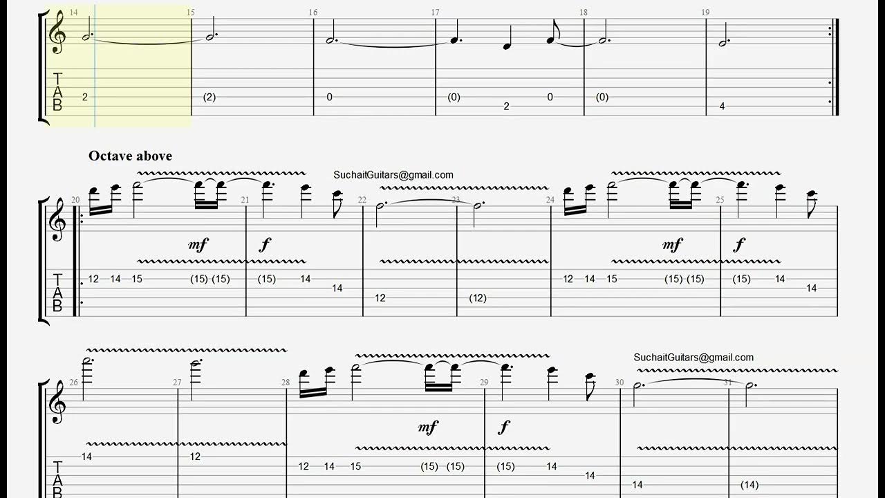 Terminator OST main theme guitar lesson tabs n notations with drums