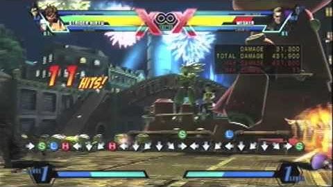 UMvC3 - Strider - Solo MidScreen BnB Combo (620k)