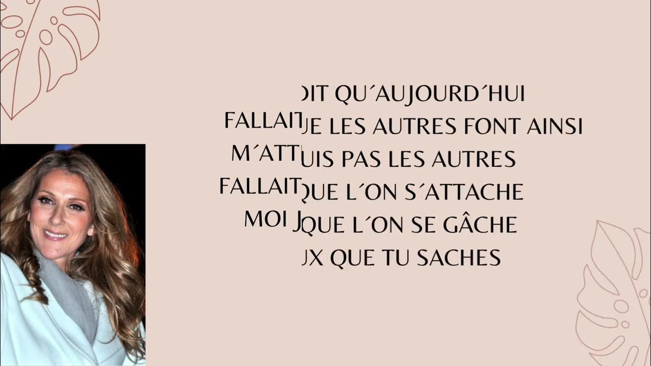CÉLINE DION POUR QUE TU M’AIME ENCORE (PAROLES) YouTube