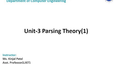 Lecture 14 | Compiler Design | Unit 3(part-7) | Example of LL(1) parsing