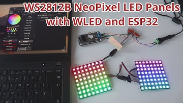 NeoPixel WS2812B LED Panels with WLED and ESP32. Demo featuring XIAO ESP32C3 with 32-bit RISC-V Core
