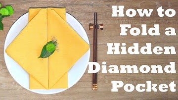 Hidden Pocket Napkin Folding Tutorial - 2 minute video tutorial - Episode 21
