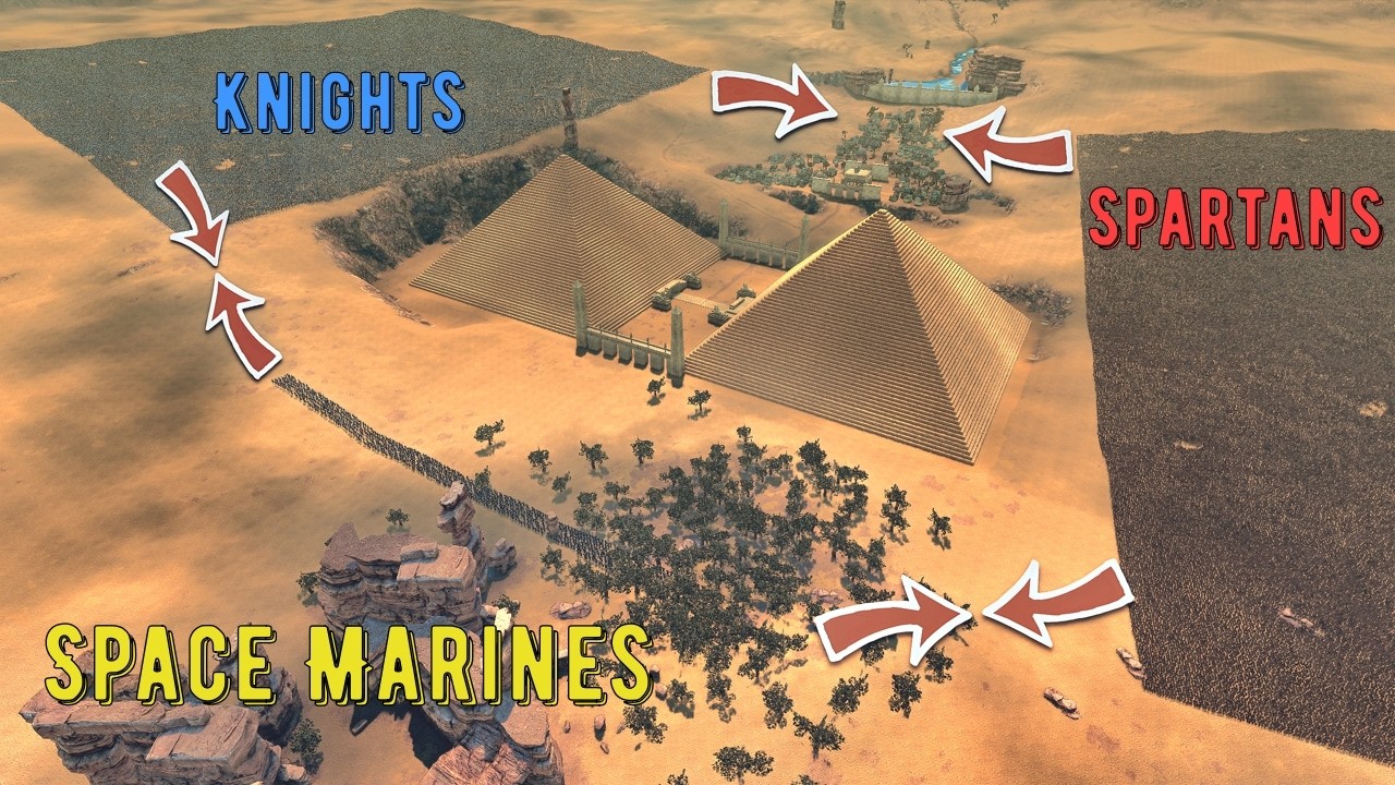 Space Marines vs Heavy Knights vs Spartans - UEBS 2