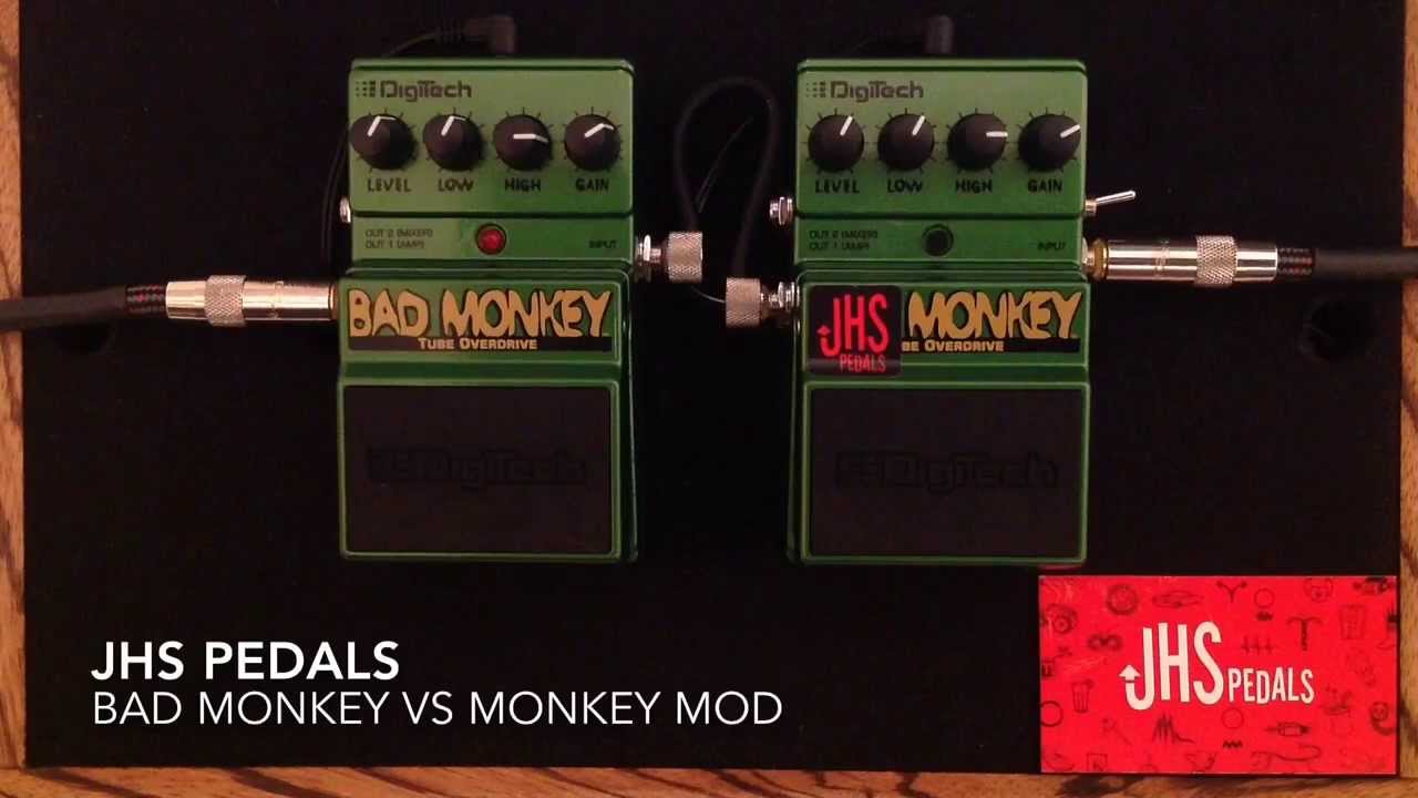 JHS Monkey Mod vs Digitech Bad Monkey Overdrive - YouTube