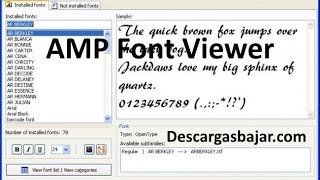 AMP Font Viewer program to install fonts in Windows Text screenshot 4