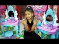 Pretend Play Little Princess Kids Vanity Table &amp; Chair with beauty Accessories Toyset for Girls