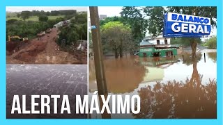 Região Sul do país tem alerta máximo para inundações