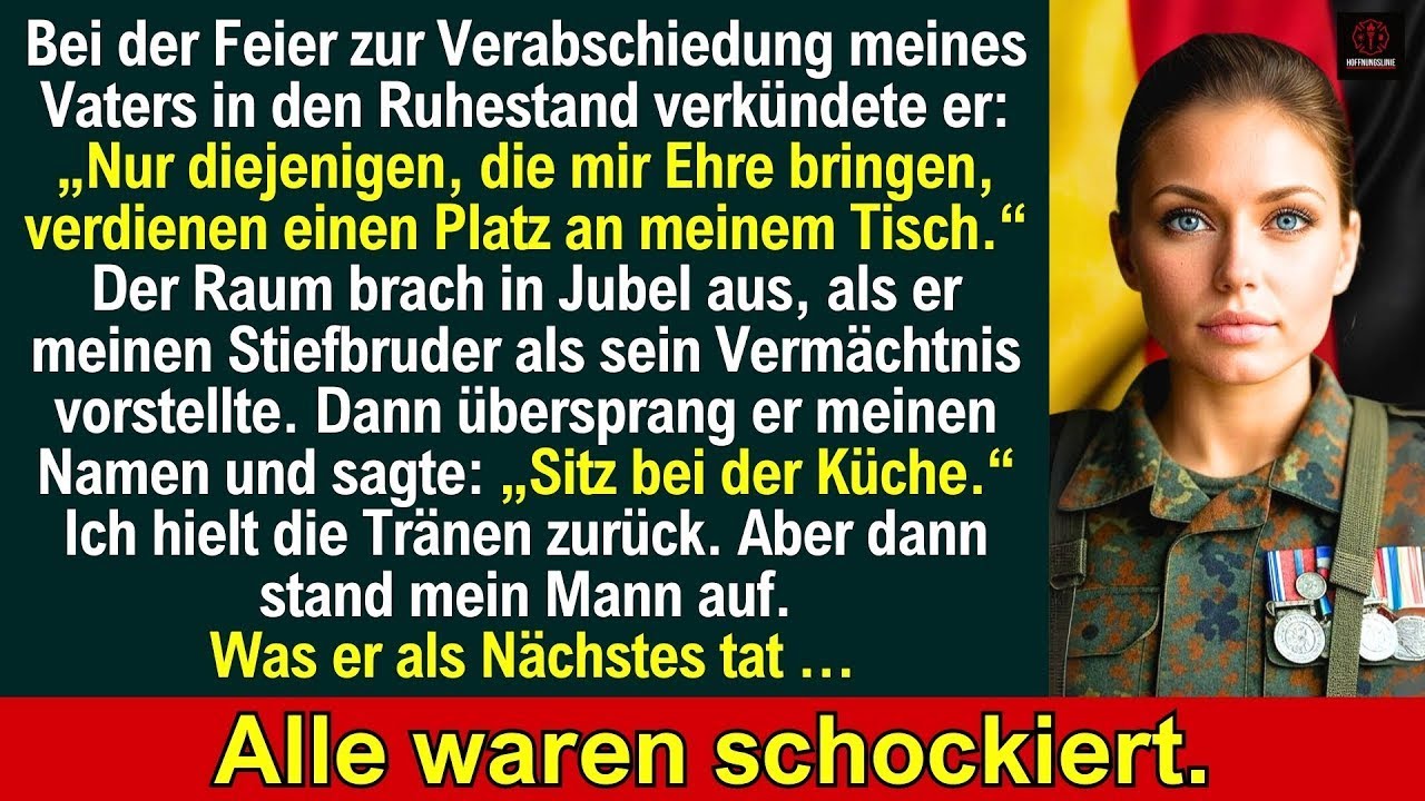 Mein Vater demütigte mich bei seiner Abschiedsfeier – bis mein Mann die Wahrheit enthüllte...